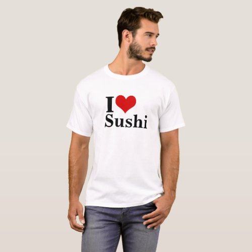 I Love Sushi Mens Basic T_Shirt