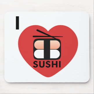 I Love Sushi Mouse Pad
