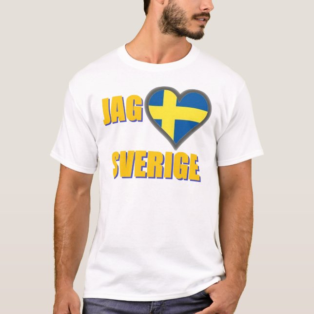 I Love Sweden (Jag Älskar Sverige) T-Shirt (Front)