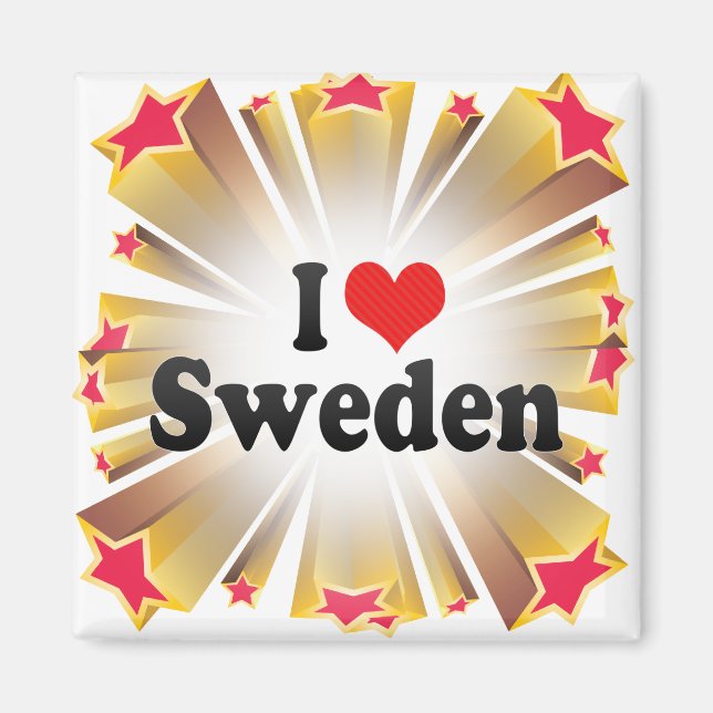 I Love Sweden Magnet (Front)