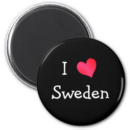 I Love Sweden Magnet