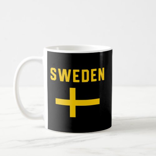 I Love Sweden Minimalist Swedish Flag Coffee Mug