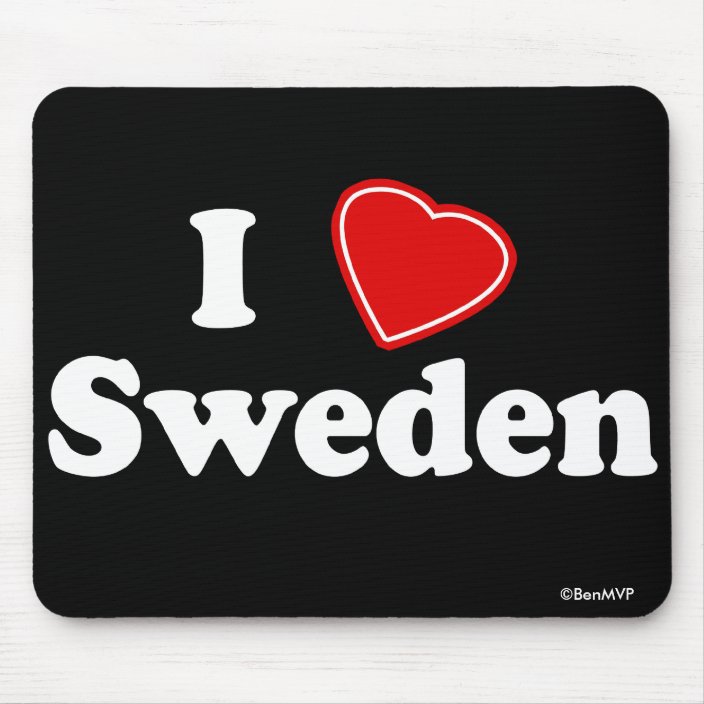 I Love Sweden Mousepad