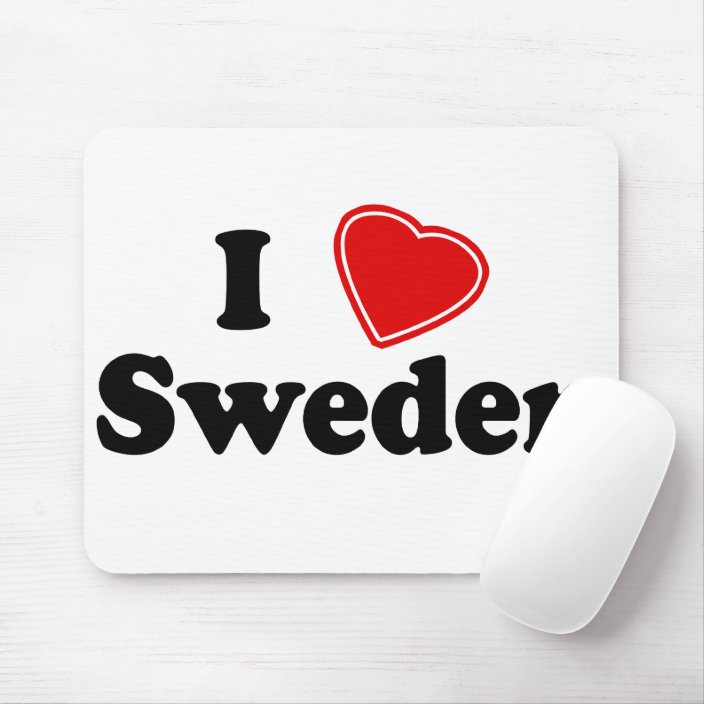 I Love Sweden Mousepad