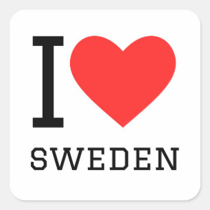 I love sweden square sticker