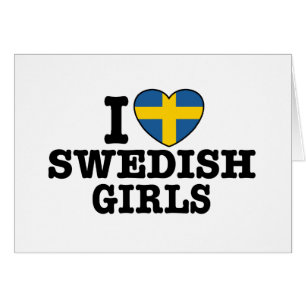 I Love Swedish Girls Cards