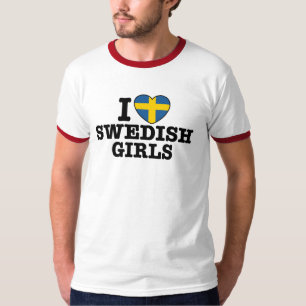 I Love Swedish Girls T-Shirt