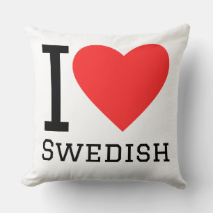 I love Swedish Throw Pillow