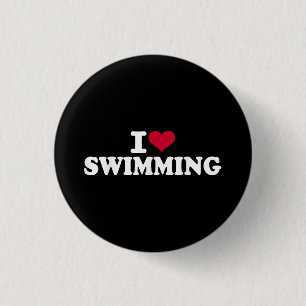 I love swimming button