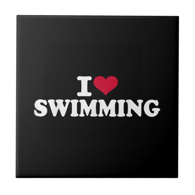 I love swimming ceramic tile (Front)