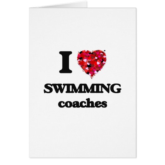 I love Swimming Coaches Cards (Front)