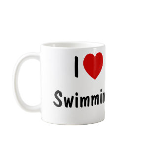 I Love Swimming Coffee Mug