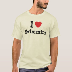 I love Swimming heart custom personalized T-Shirt