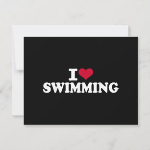 I love swimming holiday card