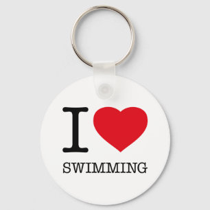 I LOVE SWIMMING KEYCHAIN