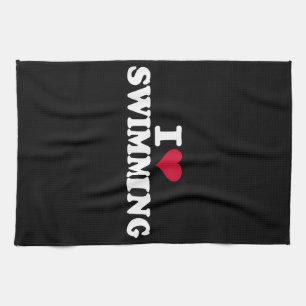 I love swimming kitchen towel