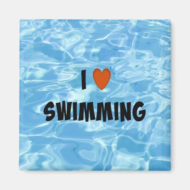 I Love Swimming Magnet (Front)