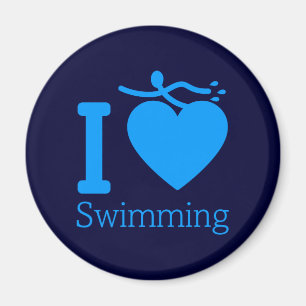 I Love Swimming Magnet