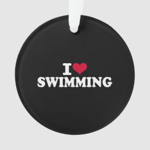 I love swimming ornament