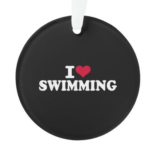 I love swimming ornament