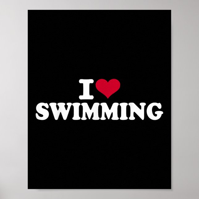 I love swimming poster (Front)