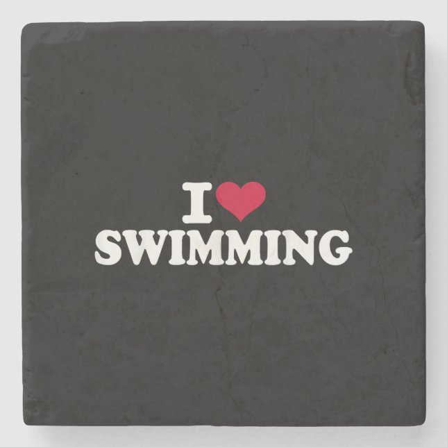 I love swimming stone coaster (Front)