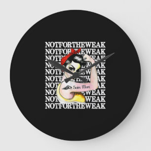 I Love Swimming - Swim Mom Not Weak Design Large Clock