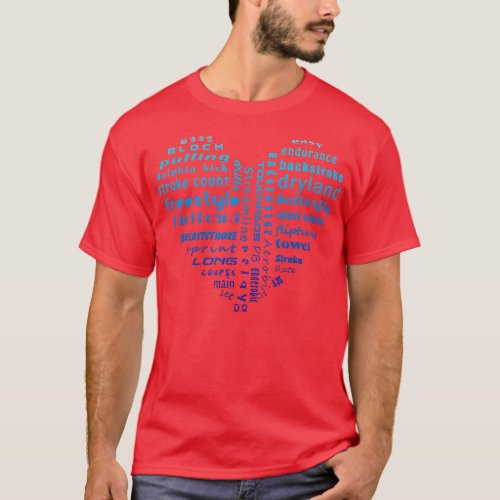 I Love Swimming  with a heart design  T_Shirt