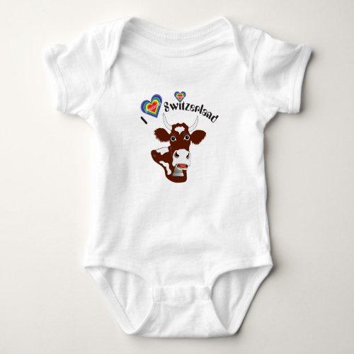 I love Switzerland Baby Body Baby Bodysuit