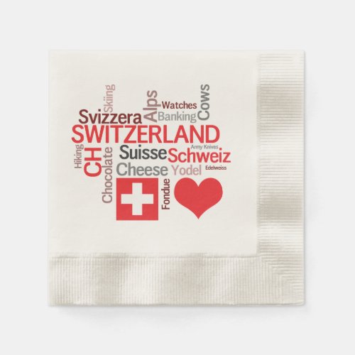 I Love Switzerland _ Favorite Swiss Things Napkins