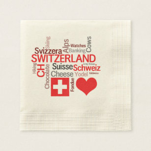I Love Switzerland - Favorite Swiss Things Napkins