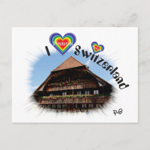 I love Switzerland postcard