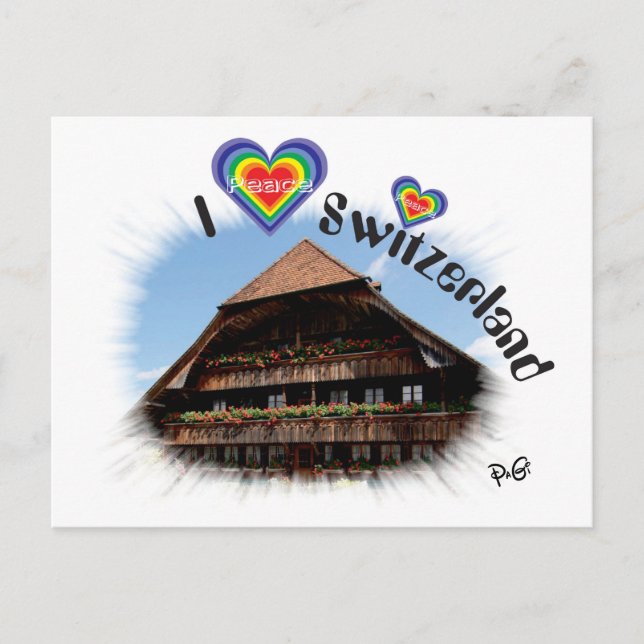 I love Switzerland postcard (Front)