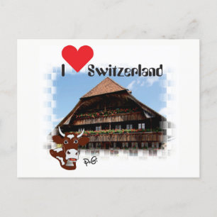 I love Switzerland postcard
