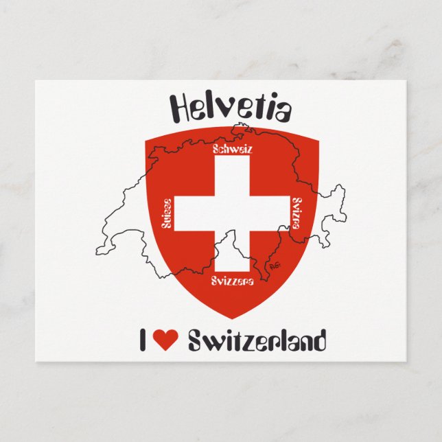 I love Switzerland postcard (Front)