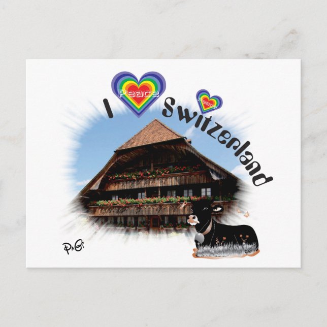 I love Switzerland postcard (Front)