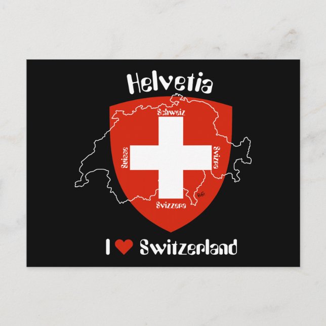 I love Switzerland postcard (Front)