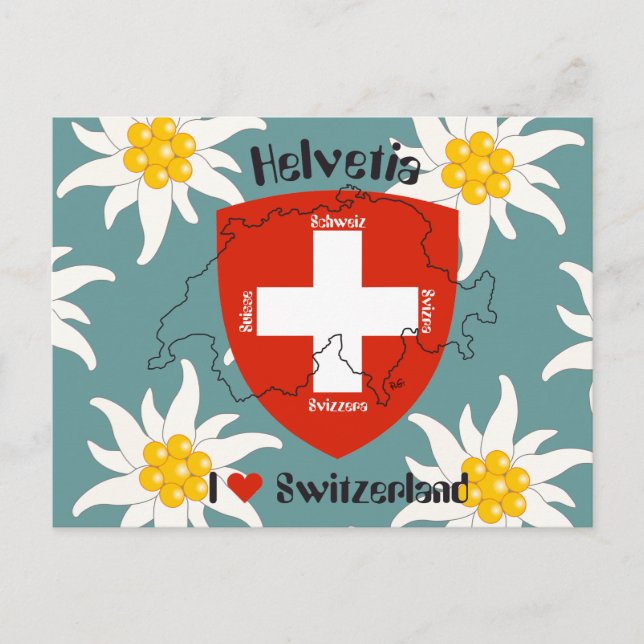 I love Switzerland Postkarte Postcard (Front)