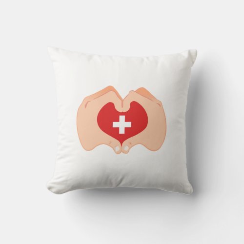  I Love Switzerland Throw Pillow