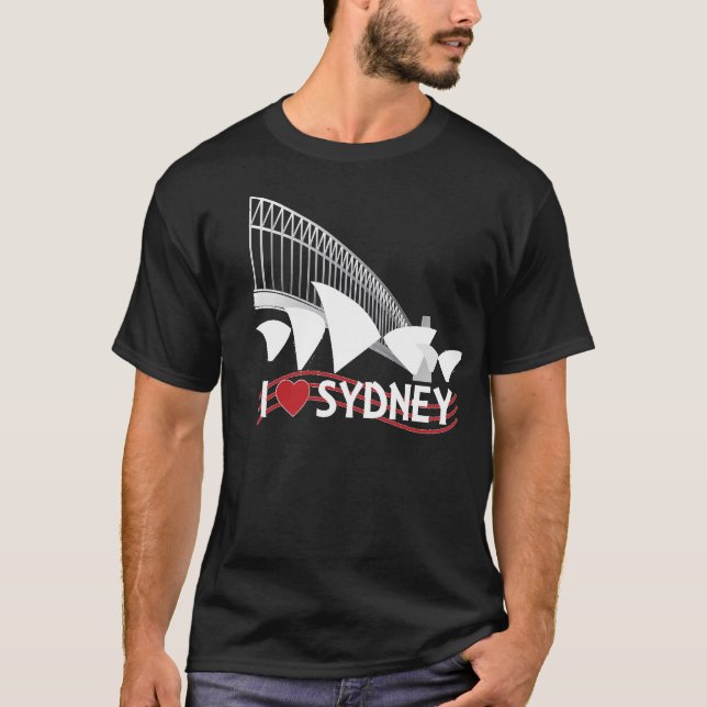 I LOVE SYDNEY BLACK T-Shirt (Front)