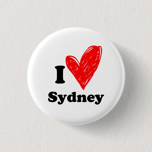 I love Sydney Button (Front)