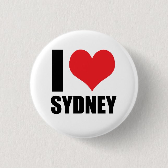 I love Sydney Button (Front)