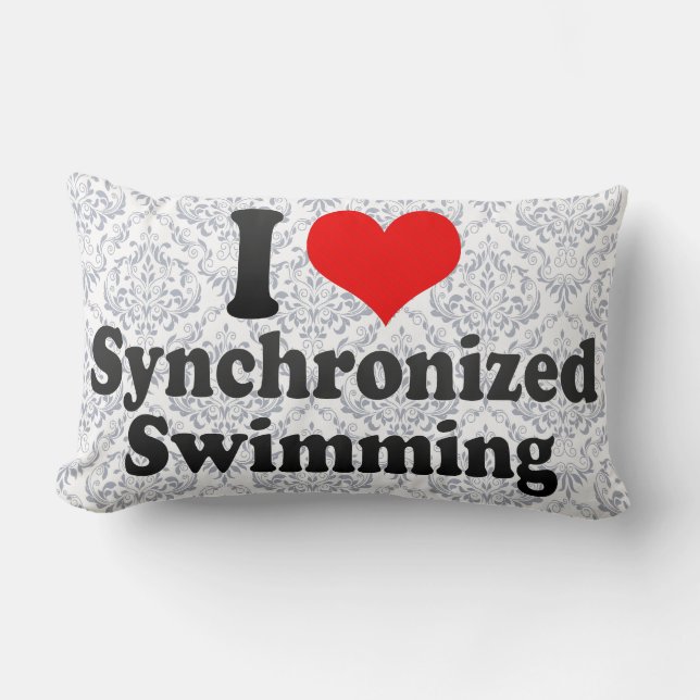 I love Synchronized Swimming Lumbar Pillow (Front)