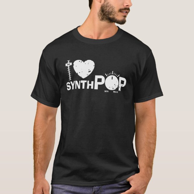 I Love Synthpop T-Shirt (Front)