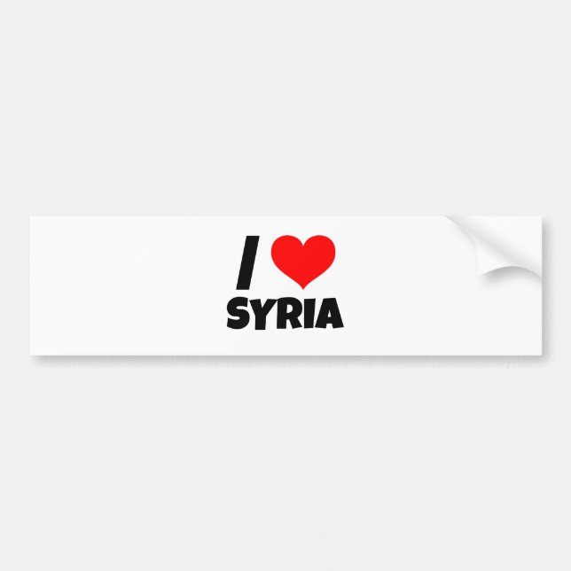 I Love Syria As We Love Syria For Syrians Bumper Sticker (Front)