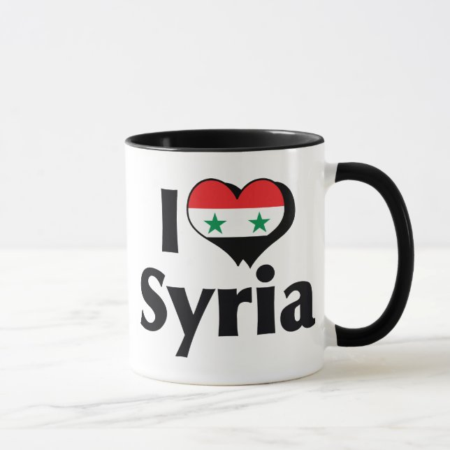 I Love Syria Flag Mug (Right)