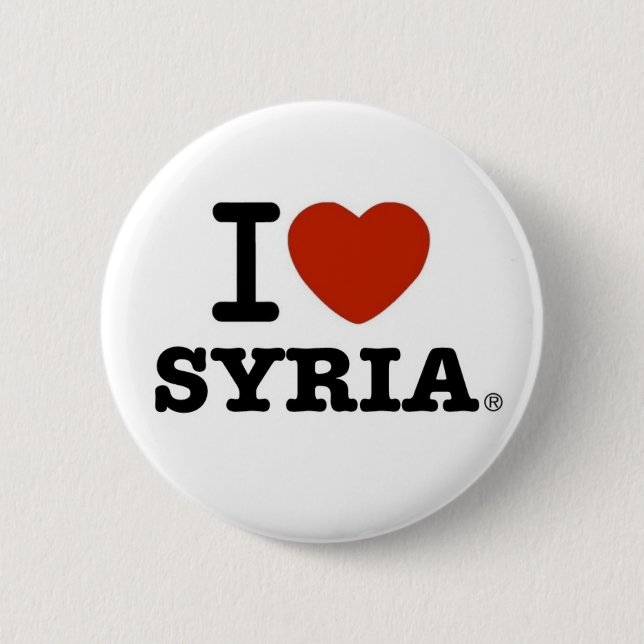 I Love Syria Pinback Button (Front)
