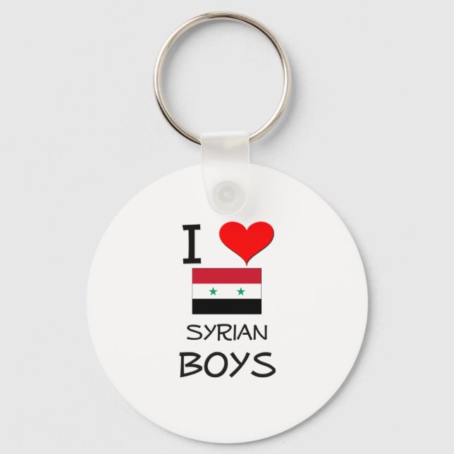 I Love Syrian Boys Keychain (Front)