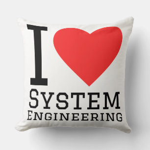 I love system engineering throw pillow