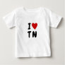 I love T N | Heart custom text TN Tennessee Baby T-Shirt